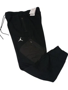 Nike Air Jordan Tech Fleece Pantaloni da Allenamento Joggers Uomo Taglia L Nero DQ7890-049 - Foto 1 di 7