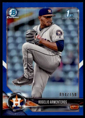 Rogelio Armenteros 2018 Bowman Chrome Prospects Blue Refractor /150 #BCP184 - Image 1 of 2