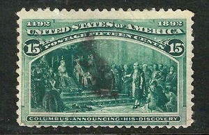 Sc #238 Lighter Cancel Transfer? Columbian 15 Cent 1893 US 20B53 - Picture 1 of 3