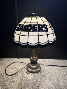 Memory Company NFL Las Vegas Raiders Tiffany Style Lamp - Picture 1 of 5