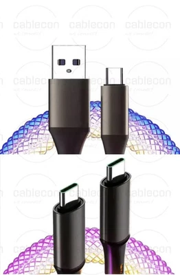 Cable luminoso LED USB-C cable de carga rápida tipo C cable de carga para Samsung iPhone - Imagen 1 de 4