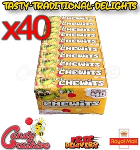 Full Box of 40 Chewits Fruit Salad Flavour Chews Sweets Party Bag Filler Pantry - Picture 1 of 1