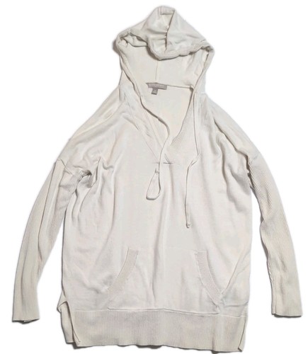 OFF WHITE Felpa con cappuccio Banana Republic misto cotone panna M maglione morbido e accogliente tutti i giorni