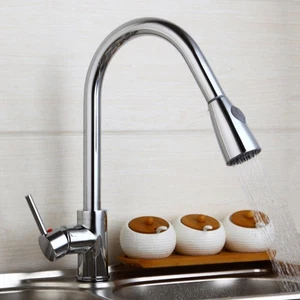 Küche Waschtisch Spüle 360° schwenkbar ausziehbar Wasserhahn Brause Warm & Kalt Wasser Mischbatterie - Bild 1 von 24