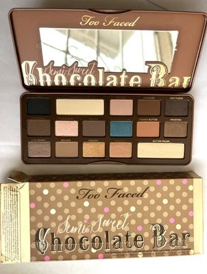 Too Faced Semi Sweet Chocolate Bar Eye Shadow Palette Natural Cocoa NIB (badbox) - Image 1 of 4