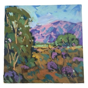 Early Jose Trujillo Painting 2016 “Valley Light “ Oil On Canvas 12x12 COA - Picture 1 of 6