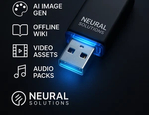 Neural Solutions Creative USB – 64GB Offline AI Art + Knowledge Drive - Picture 1 of 3