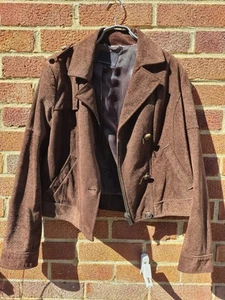 Banana Republic Brown Suede Moto Jacket Women's Size S - Picture 1 of 4