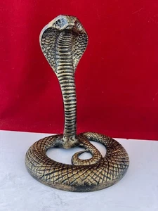Cobra Schlange Skulptur Statue Metall Dekoration - Bild 1 von 6
