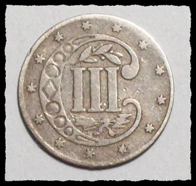 1854 THREE CENT SILVERS 3c Better Date Low Mintage Sharp F+  #20D53 - Image 1 of 2