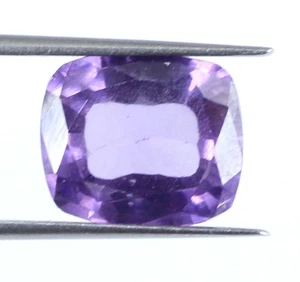 Natürlicher kambodschanischer Zirkon 8,25 kt/10 mm lila Kissen Edelstein zertifiziert T11605 - Bild 1 von 7