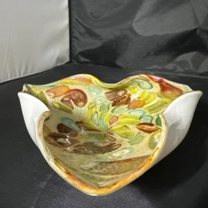 Vintage Italian Fratelli Toso Murano aventurine cased art Glass Bowl - Picture 1 of 23