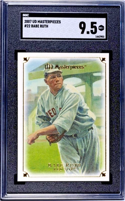 2007 Upper Deck Masterpieces Baseball Babe Ruth #22 SGC 9.5 MT+  POP 1 HOF  GOAT - Image 1 of 2