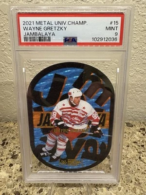 Skybox Metal Universe Champions 2021 ¡Jambalaya Wayne Gretzky!  PSA COMO NUEVO 9! 🧊🏒 Foto 1 de 4