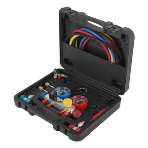 Air Conditioning AC Diagnostic A/C Manifold Gauge Tool Set Refrigeration UK - Picture 1 of 12