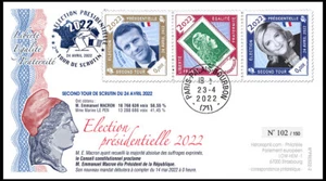 PRES22-2T2: FDC FRANCE 2nd Tour ELECTION PRÉSIDENTIELLE 2022 - Macron, Le Pen - - Imagen 1 de 2