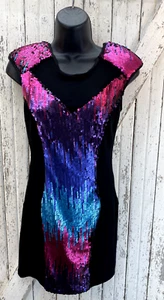 Angel Biba Bodycon-Kleid mit Paillettenverzierung Silvester Party Konzert Größe XS - Bild 1 von 11