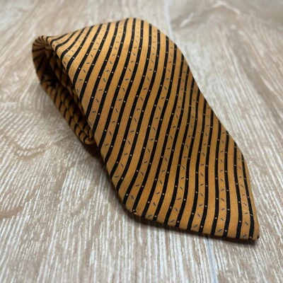 CORBATA VITALIANO PANCALDI PARA HOMBRE Naranja Rayas Azul Tazones Ancho: 2.75" Largo: 55"" Foto 1 de 4