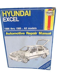 Manual de reparación de automóviles Haynes Hyundai Excel todos los modelos 1986-1989 con fotos, diagramas, - Imagen 1 de 4