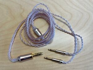 Meze 8 Core Silver Plated Balanced Braided Cable 4.4mm to 3.5mm Mono  - New