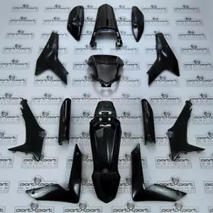 HONDA CRF CRF250 CRF250M -E FAIRINGS PANEL SET + DECALS BLACK GENUINE 2012-17 - Picture 1 of 3