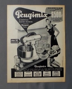 PUB PUBLICITE ANCIENNE ADVERT CLIPPING 150917 / ROBOT CULINAIRE PEUGIMIX PREPARE - Picture 1 of 1