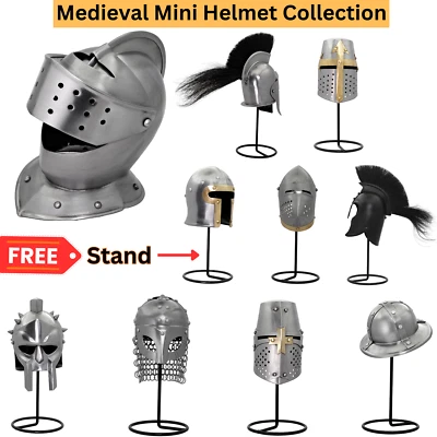 COLECCIÓN MINI CASCO ROMANO MEDIEVAL PARA EXHIBICIÓN MINIATURA DECORACIÓN DEL HOGAR Y REGALOS Foto 1 de 2