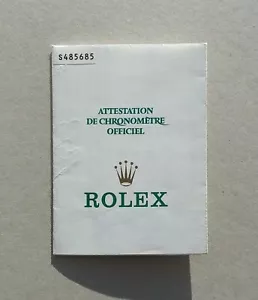 ROLEX Guarantee Warranty Paper Booklet Daytona 16520 16523 16528 Serial S 485685 - Picture 1 of 3
