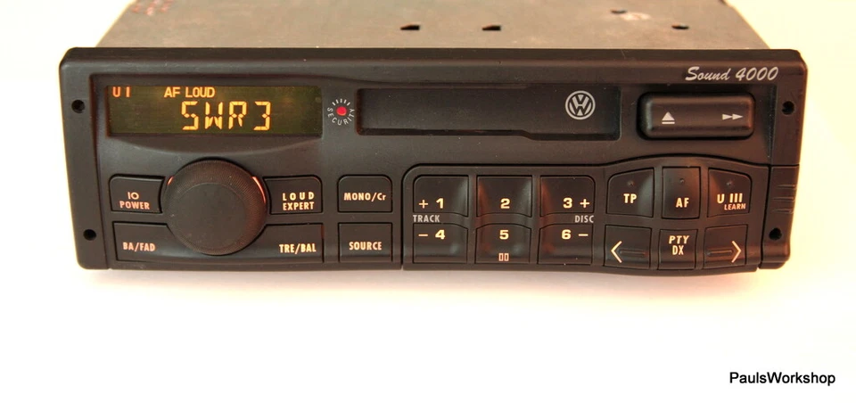 Radio Volkswagen Sound 4000  VW TRANSPORTER T4 T5 POLO GOLF II III IV PASSAT  - Bild 1 von 1