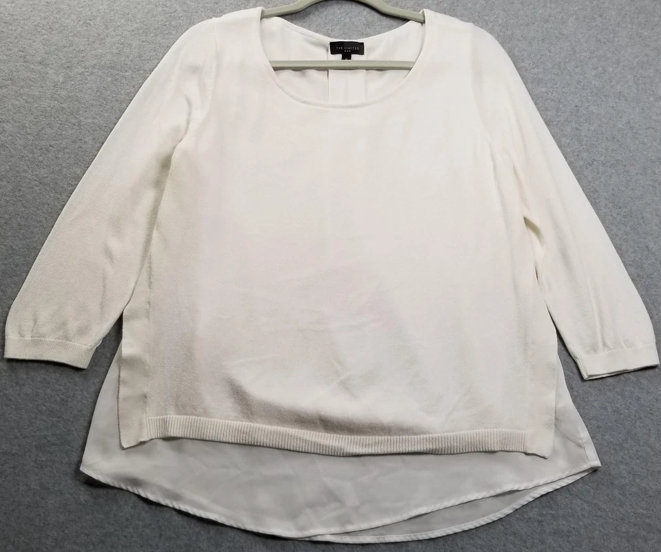 Свитер женский ограниченный средний M белый рукав 3/4 легкий опрятный карьерный - Изображение 1 из 4