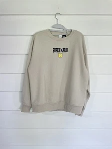 New Zara Kids Beige Sweatshirt SUPER MARIO Size 13 14 Years 164 CM Y611B - Picture 1 of 10