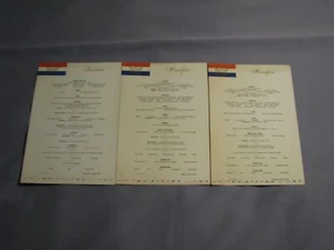 VINTAGE 1956 UNITED STATES LINES CRUISE  MENUS (3) BREAKFAST & LUNCH - Picture 1 of 4