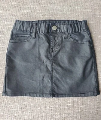 Saia Gap Kids Meninas Preta Como Couro Tamanho 6 - Imagem 1 de 4