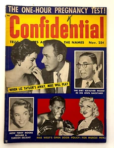 Vertraulich 1955 MAE WEST Sex LIZ TAYLOR Kefauver SCHWANGERSCHAFTSTEST schwindelig WEBB Werbung - Bild 1 von 4