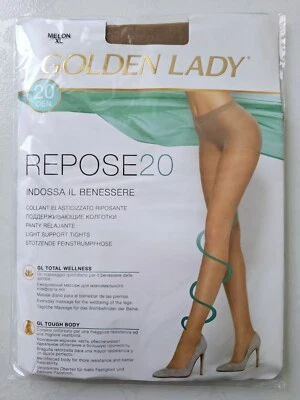 COLLANT VOILE GOLDEN LADY REPOSE 20 DEN TAILLE XL COULEUR MELON