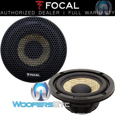 FOCAL M/PS165F3 3" 50W RMS FLAX CONE MIDRANGE SPEAKERS & PROCTECTIVE GRILLS NEW - Image 1 of 2