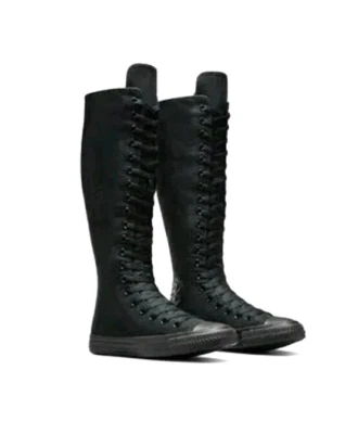 Converse Chuck Taylor All Star XX Hi Black Womens Boots Knee High Size 9 A12325C - Image 1 of 4