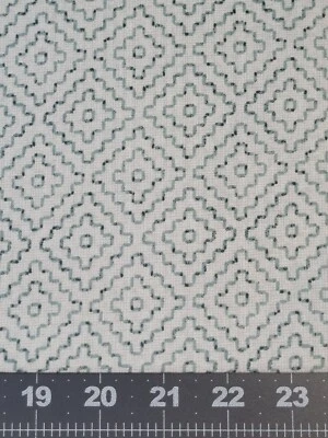 SALE SALE SALE Turquoise Green Diamond Cotton Fabric David Textiles 2 Yards - Image 1 of 2