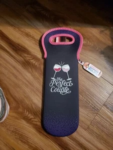 Neopren Thermo Wein Tragetasche mit Strass Designs - das perfekte Paar - Bild 1 von 1