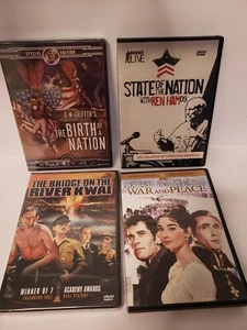 State of Nation War&Peace, Bridge River Kwai, Birth of a Nation DVD's 2 Sealed - Imagen 1 de 5