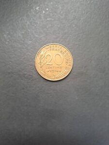 Pièce de monnaie 20 centimes Marianne 1974 République Française