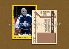 Jacques Plante - Toronto Maple Leafs - Custom Hockey Card  - 1972-73