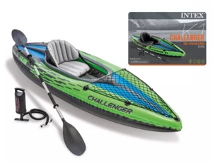 Intex Challenger K1 aufblasbares Kajak mit Ruder und Handpumpe - Bild 1 von 11