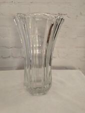 Vintage Anchor Hocking Clear Glass Scalloped Edge Vase 8 1/2” Tall 