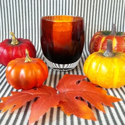 NWT VTG GLASSYBABY GRATEFUL RED METALLIC ART GLASS VOTIVE CANDLE Pre-Triskelion - Image 1 of 4