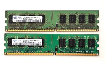 3GB SET (2GB+1GB) SAMSUNG M378T5663QZ3-CF7 2RX8 PC2-6400U-666-12-E3 DDR2 PC RAM - Image 1 of 2