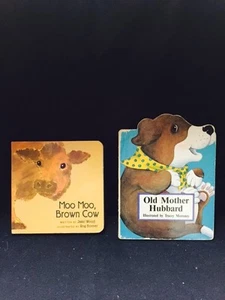 Kids Books Moo Moo, Brown Cow Jakki Wood & Old Mother Hubbard By Tracy Mooney - Imagen 1 de 11