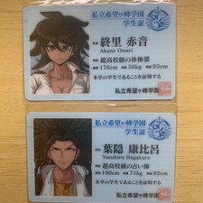Danganronpa 12Reload student ID card Akane Nagari, Yasuhiro Nagakure, set of 2