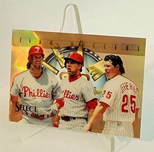 1996 Select Team Nucleus Phillies Lenny Dykstra Jefferies Daulton Refractor #10