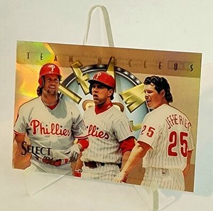 1996 Select Team Nucleus Phillies Lenny Dykstra Jefferies Daulton Refractor #10